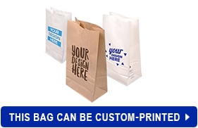 We can custom-print this grocery & bakery paper bag.
