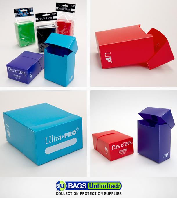 a collection of tcg deck boxes