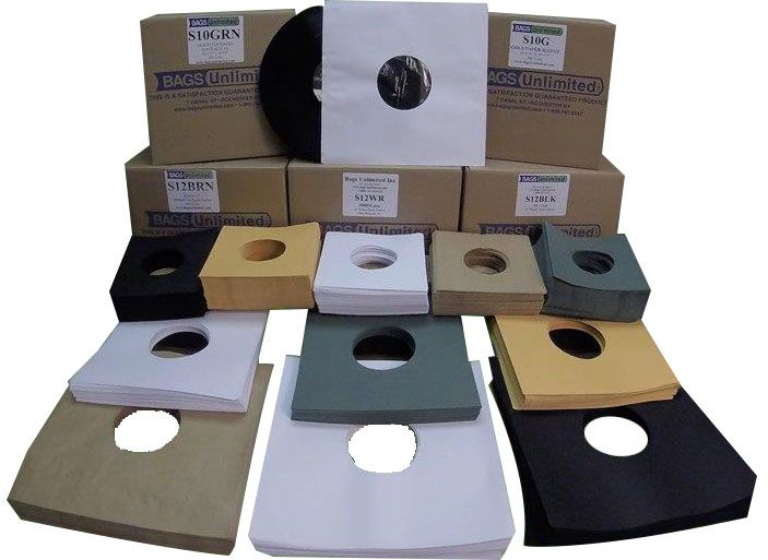 12 Frosted Record Inner Sleeves, Vinyl Records