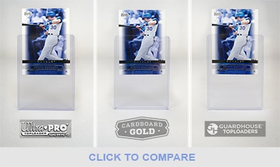 Toploaders for Trading Cards. Crystal clear rigid vinyl.