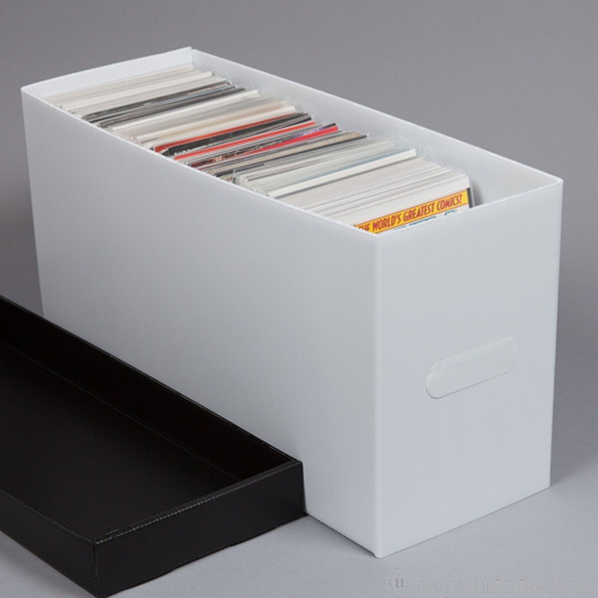 Plastic Corrugated Long Comic Storage Box for 250 Comics