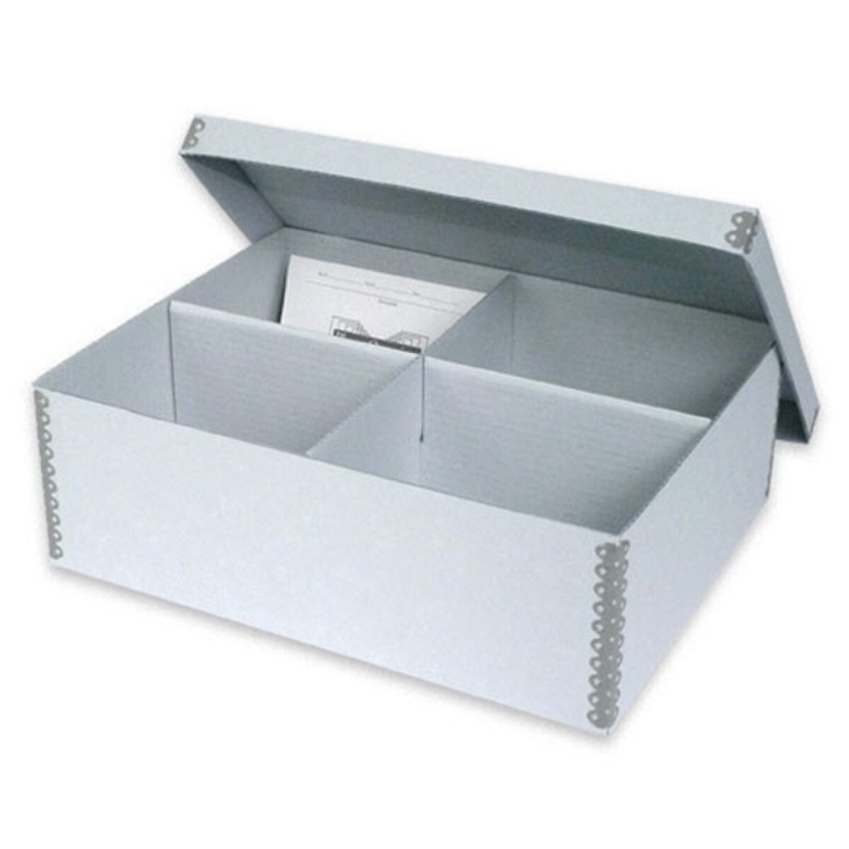 Acid-free 1700 Photo Storage Box Blue-Gray Corrugated