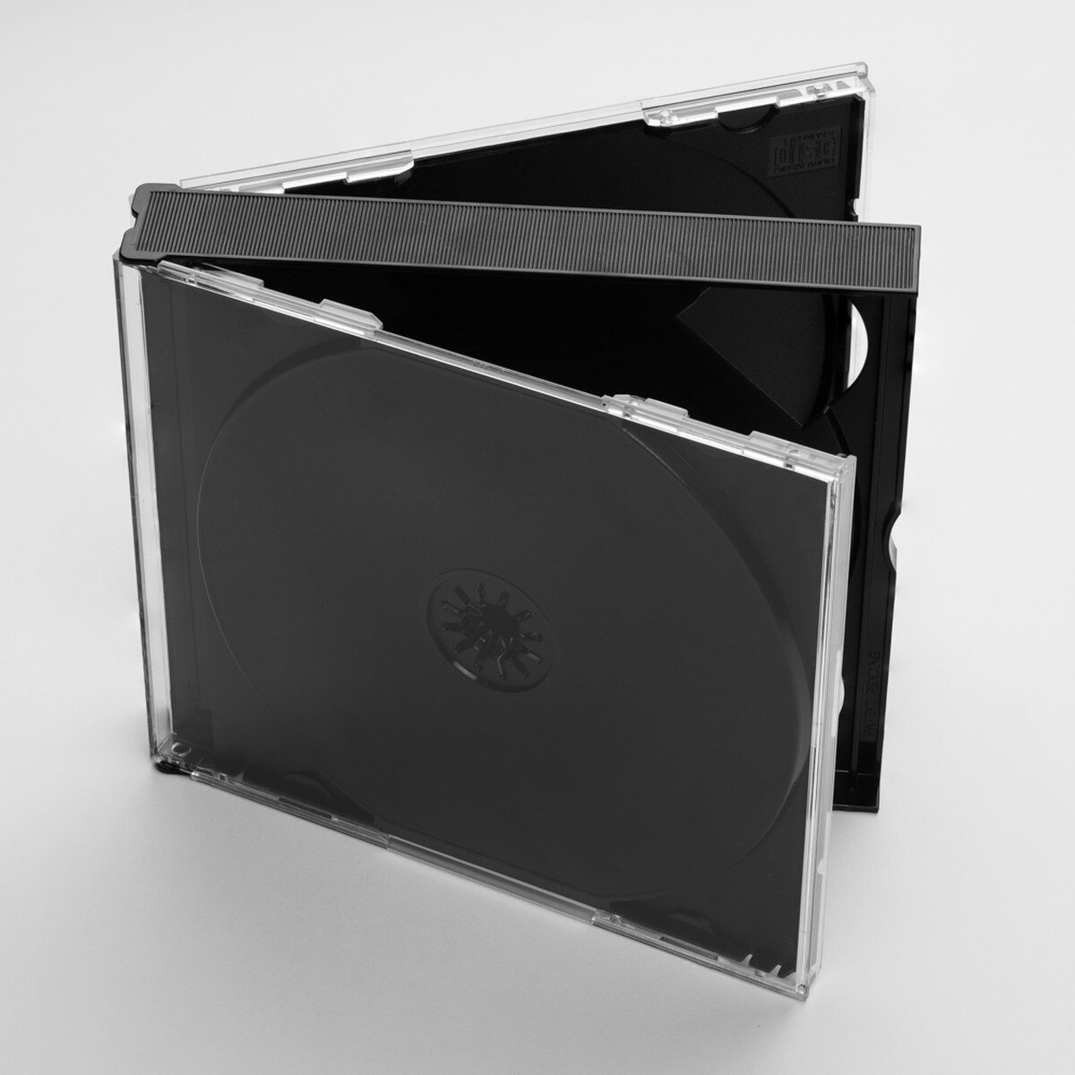 4 CD Case with Black Trays holds four CDS and Two Tray Cards